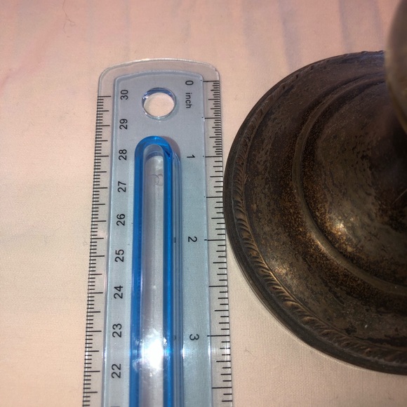 Sterling Silver Weighted Cambridge Candle Holder. - Picture 4 of 16